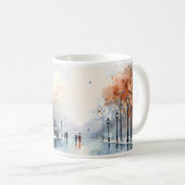 Straße morgens in der Wintersaison Kaffeetasse (VorderseiteRechts)