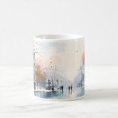 Straße morgens in der Wintersaison Kaffeetasse (Mittel)