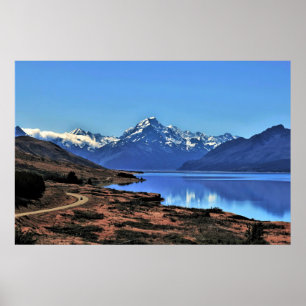 Straße nach Aoraki Poster
