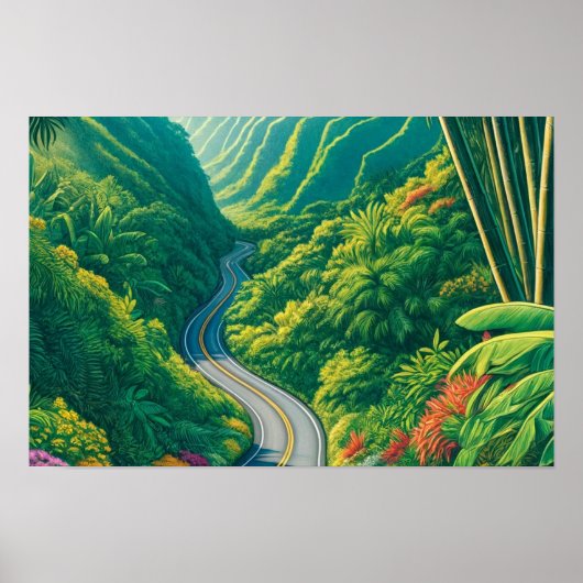 Straße nach Hana Maui Hawaii Poster (Vorne)