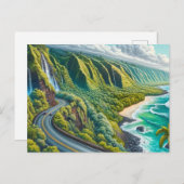 Straße nach Hana Maui Hawaii Postkarte (Vorne/Hinten)