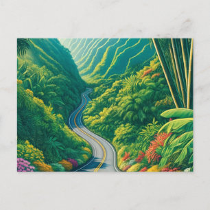 Straße nach Hana Maui Hawaii Postkarte