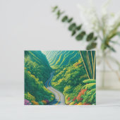 Straße nach Hana Maui Hawaii Postkarte (Stehend Vorderseite)