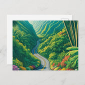 Straße nach Hana Maui Hawaii Postkarte (Vorne/Hinten)