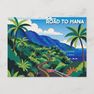 Straße nach Hana Maui Hawaii Reise Postkarte