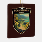 Straße nach Hana Maui Hawaii Vintag Keramikornament (Rechts)