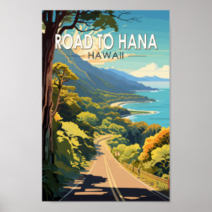 Straße nach Hana Maui Hawaii Vintag Poster