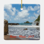 Straße nach Hana, Maui Keramikornament (Rückseite)