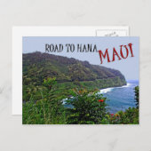 Straße nach Hana Postkarte (Vorne/Hinten)