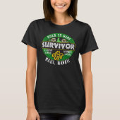 Straße nach Hana Survivor Curvy Palm Maui Hawaii T-Shirt (Vorderseite)