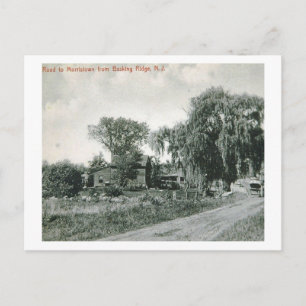 Straße nach Morristown, New Jersey Vintag Postkarte