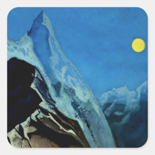 „Straße nach Nara“ von Nicholas Roerich Quadratischer Aufkleber