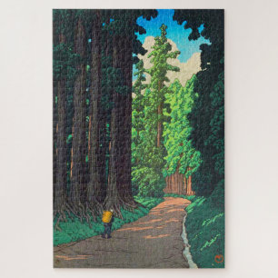 Straße nach Nikko von Kawase Hasui Japanische Kuns Puzzle