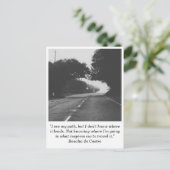 Straße nach Nirgendwo Postkarte (Stehend Vorderseite)