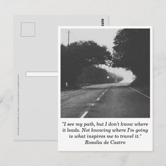 Straße nach Nirgendwo Postkarte (Vorne/Hinten)