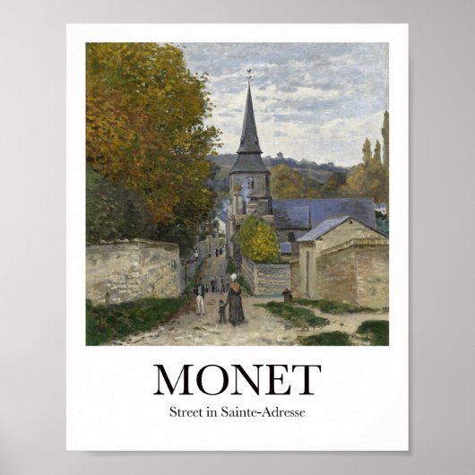 Straße nach Sainte-Adresse von Claude Monet Poster (Vorne)