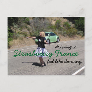Straße nach Straßburg Frankreich Postkarte