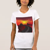 Straße nach Sunset Womens T - Shirt (Vorderseite)