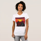Straße nach Sunset Womens T - Shirt (Vorne ganz)