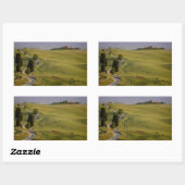 Straße nach Terrapille in der Toskana, rechteckige Rechteckiger Aufkleber (Blatt)