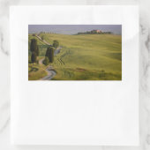 Straße nach Terrapille in der Toskana, rechteckige Rechteckiger Aufkleber (Tasche)