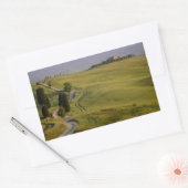 Straße nach Terrapille in der Toskana, rechteckige Rechteckiger Aufkleber (Umschlag)