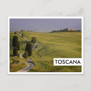 Straße nach Terrapille in Toskana, Toscana Postkarte