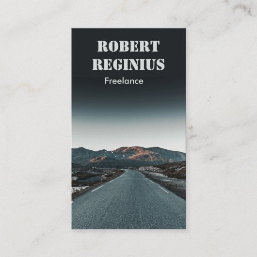 Straße nahe Gebirge Visitenkarte (Vorderseite)