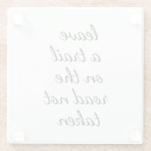 Straße nicht genommen Glass Untersetzer (Rückseite)