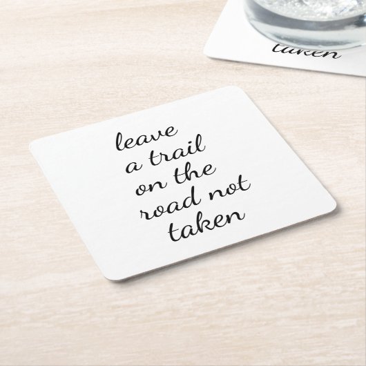 Straße nicht genommen Papier Untersetzer (angewinkelt)