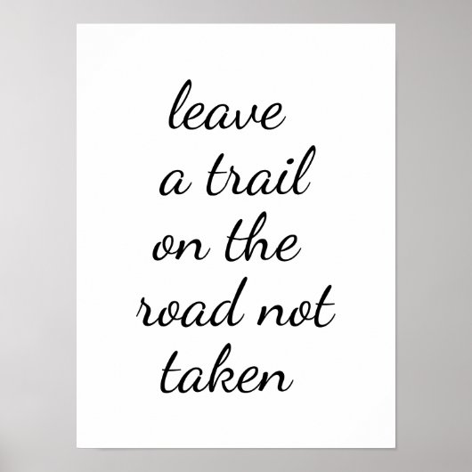 Straße nicht genommen Poster (Vorne)