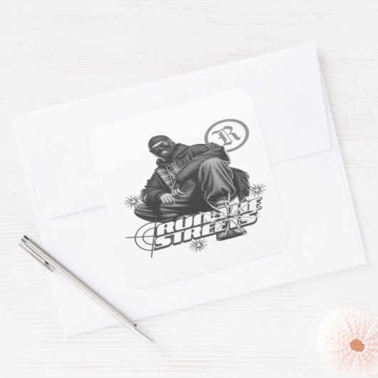 Straße Quadratischer Aufkleber (Umschlag)