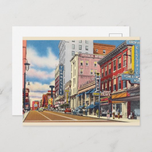 Straße, Richtung Norden, Knoxville, Tennessee Postkarte (Vorne/Hinten)