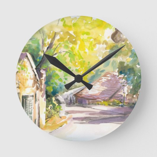Straße Runde Wanduhr (Vorderseite)