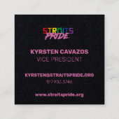 Straße-Stolz Quadratische Visitenkarte (Rückseite)