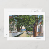 Straße Szene der Residenzen Postkarte (Vorne/Hinten)