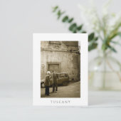 Straße Szene in der Toskana weiße Text Postkarte (Stehend Vorderseite)