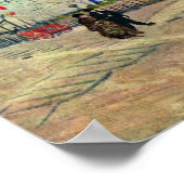 Straße Szene in Montmartre Le Moulin à Poivre by V Poster (Ecke)