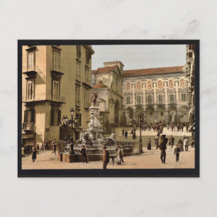 Straße Szene, Neapel, Italien Klassiker Fotochrom Postkarte
