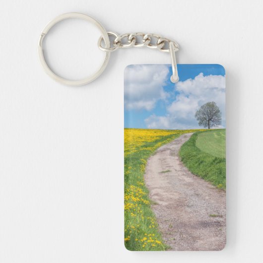 Straße und Baum Schlüsselanhänger (Vorderseite)