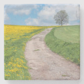 Straße und Baum Steinuntersetzer (Vorderseite)