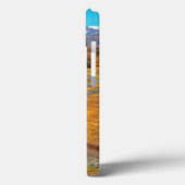 Straße und schneebedeckte Kathedrale, Champagner Case-Mate iPhone Hülle (Rückseite / Links)