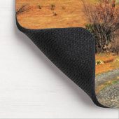 Straße und schneebedeckte Kathedrale, Champagner Mousepad (Ecke)