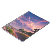 Straße unter einem Moody Cloudy Sky Notizblock (Linke Seite)