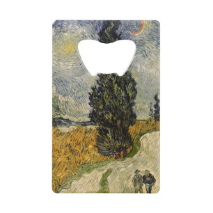Straße Vincent van Goghs mit Zypressen, 1890 Kreditkarten Flaschenöffner