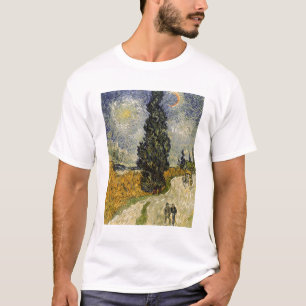 Straße Vincent van Goghs mit Zypressen, 1890 T-Shirt