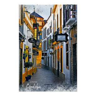 Straße von Cordoba -Spanien Postkarte Poster
