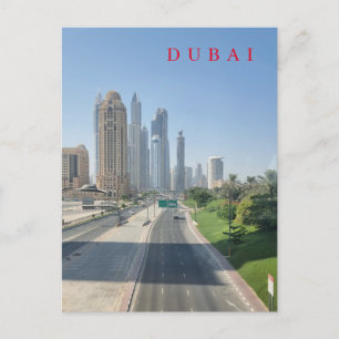 Straße von Dubai und Gebäude mit Blick auf Postkar Postkarte