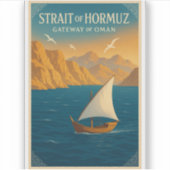 Straße von Hormus – Tor Omans Aufkleber (Vorderseite)