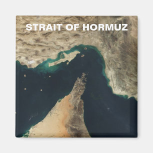 Straße von Hormuz Satellitenbild Magnet